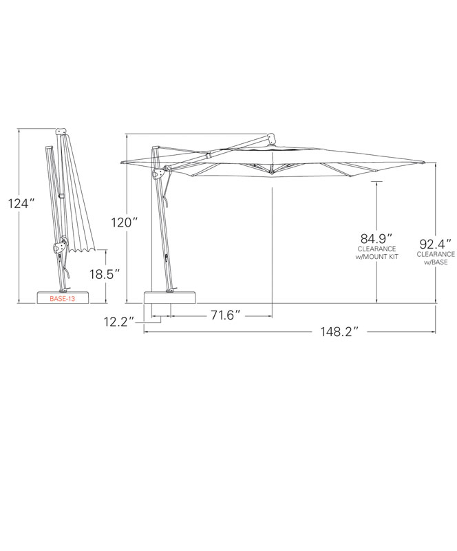 10' x 13' Cantilever Rectangle by Treasure Garden - Image 52